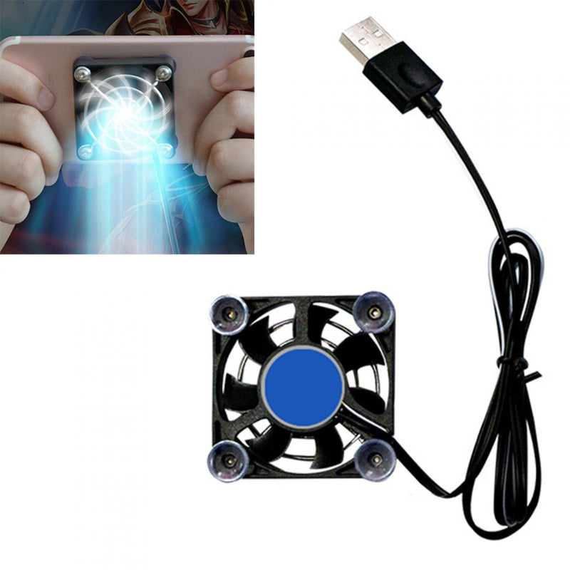 [Australia - AusPower] - Tablet Cooling Fan Phone USB Cooler Tablet Phone Fan Radiator Stand Holder(Black - About 5cm) Black - About 5cm 