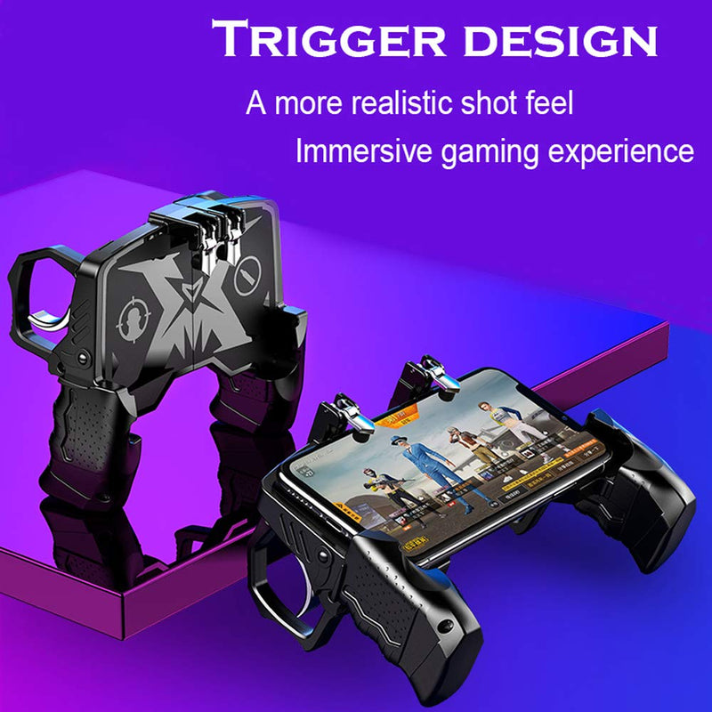 [Australia - AusPower] - GOFOYO K21 Mobile Game Controller for PUBG/Call of Duty/Fortnite,aim Trigger Fire Buttons L1R1 Shooter Sensitive Joystick,Gamepad for 4.7-6.5 inch iPhone & Android Phone 