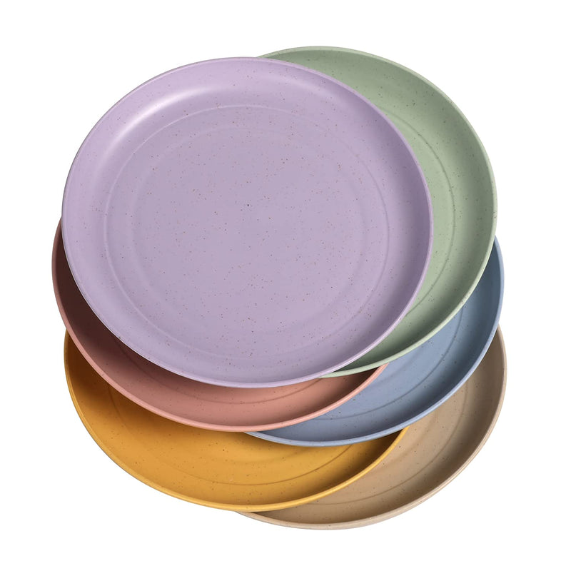 [Australia - AusPower] - CAMBUY Wheat Straw Plates Lightweight Unbreakable Dinner Dishes Plates Set Non-Toxin Dishwasher & Microwave Safe BPA Free and Healthy for Kids Children Toddler & Adult (Small 6 Pack 5.9') Small 6 Pack 5.9' 