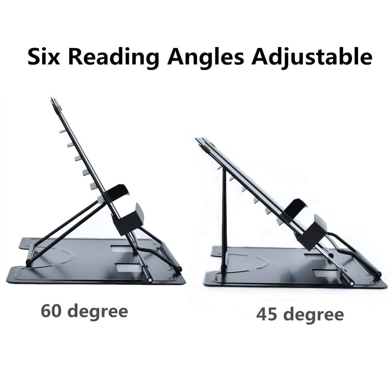 [Australia - AusPower] - Citmage Desk Book Stand Document Holder Heavy Duty Metal Reading Stand Black for Book Magazine Menu iPad Music Score Speech Draft with 6 Adjustable Positions (Upgrade Edition) Black-2 