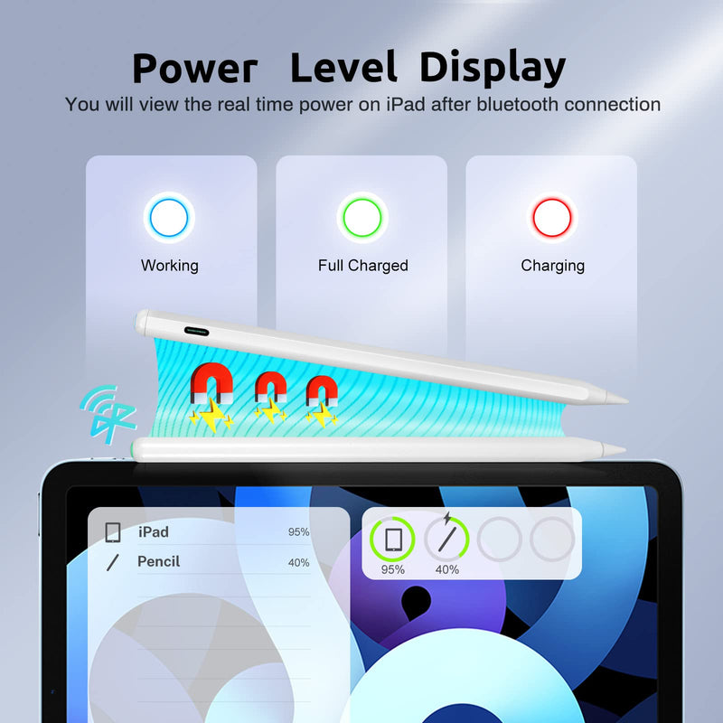 [Australia - AusPower] - 2023 Magnetic Wireless Charging iPad Pencil -Same as Apple Pencil 2nd Generation Compatible with iPad 10th/9th/8th,iPad Air 4th/5th,iPad Mini 5th/6th,iPad Pro 11"&12.9" Stylus Drawing Writing Pen 