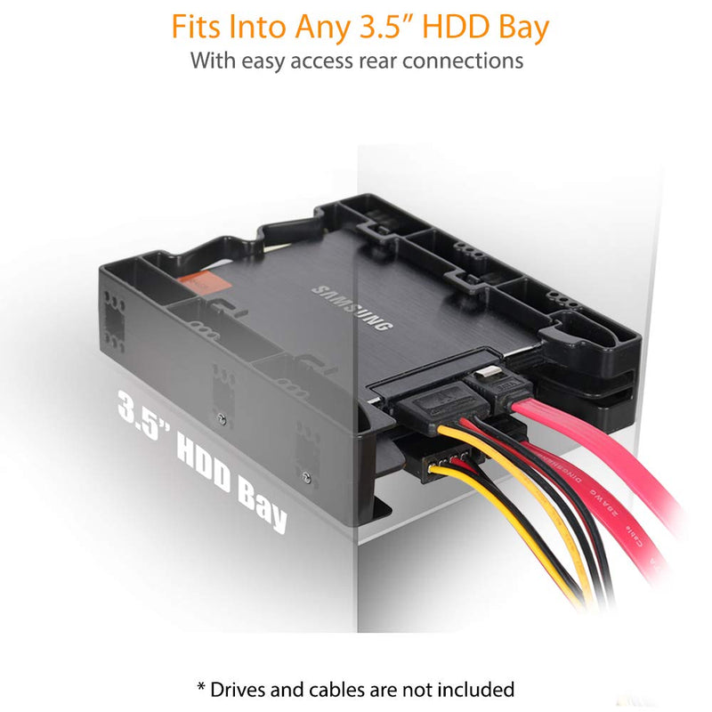 [Australia - AusPower] - ICY DOCK Dual 2.5" HDD & SSD Light Weight Mounting Bracket for Internal 3.5" Drive Bay | EZ-Fit Lite MB290SP-B 2 Bay 