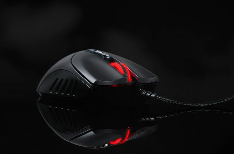 [Australia - AusPower] - Bloody SP30 Ergonomic Optical Switch Gaming Mouse - Fastest Mouse Switch in Gaming - Enthusiast Grade 3360 Sensor - 8 Programmable Buttons - Non-Slip Rubberized Black - 12,000 DPI 
