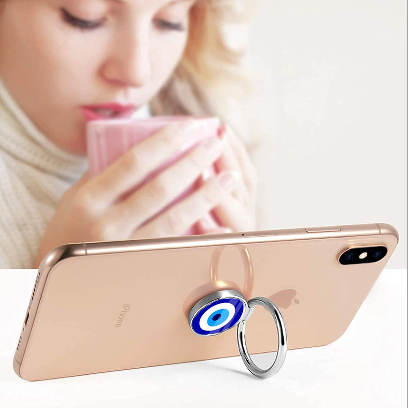[Australia - AusPower] - XIAJONS Cell Phone Ring Holder Stand,360 Degree Rotation Bracket Compatible with All Smartphones，for Man Woman Evil Eye Pattern（Blue） 