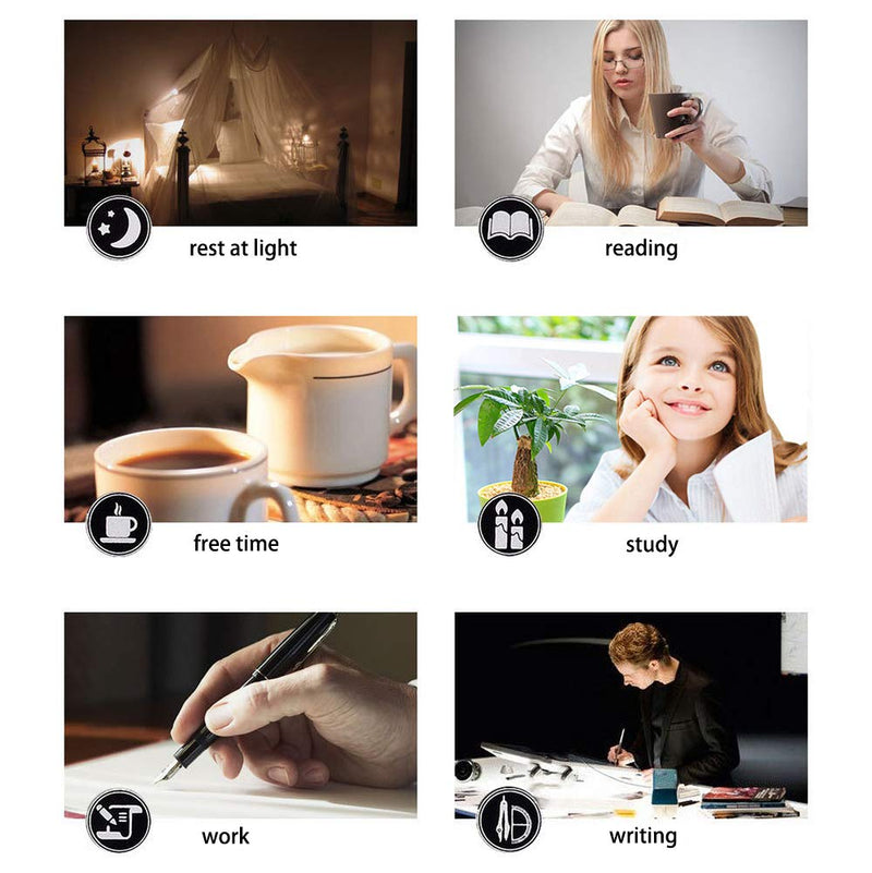 [Australia - AusPower] - W-LITE 6W LED USB Reading Light Clip Laptop Lamp for Book,Piano,Bed Headboard,Desk, Eye-Care 2 Light Color Switchable, Adapter Included, Black 