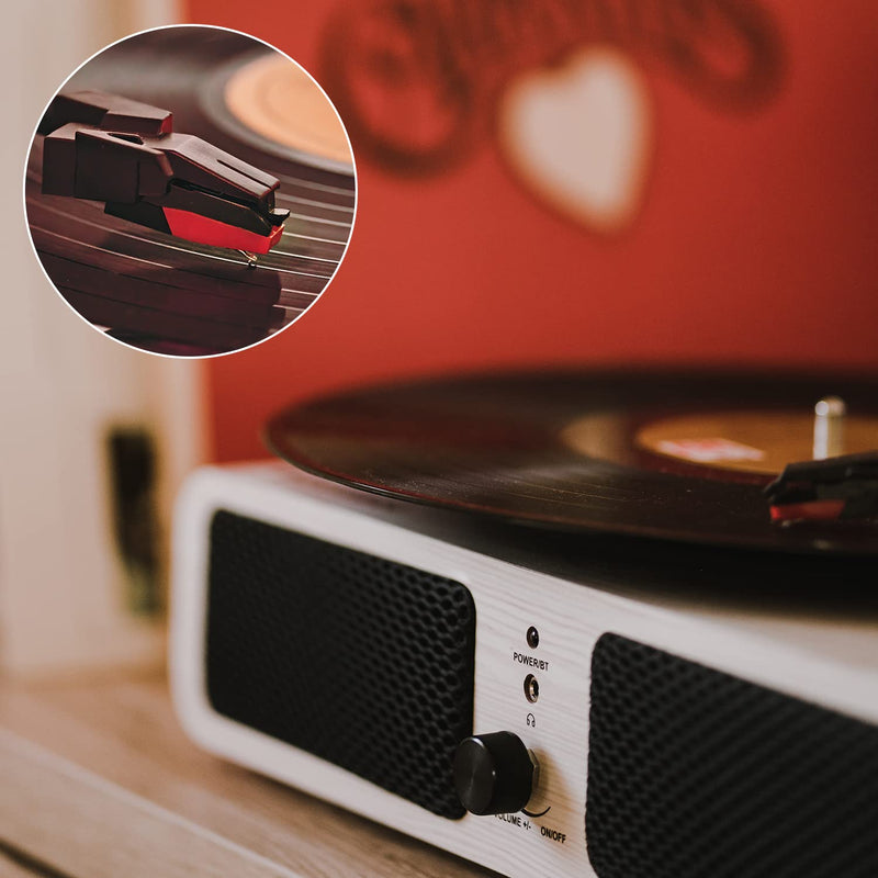 [Australia - AusPower] - 5pcs Record Player Needle, Turntable Replacement Needle Long-Lasting Record Player Needle Replacement for Vinyl Record Player (Red) 