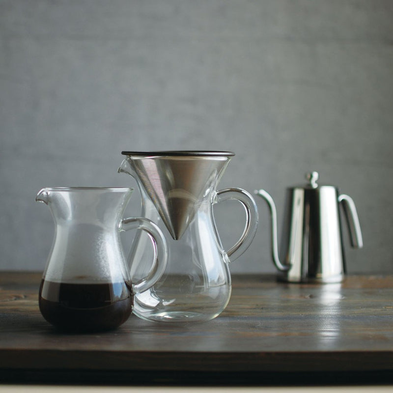 [Australia - AusPower] - Kinto 1.1 Liter Carafe Coffee Set with Strainer No Need for Paper Filters 4 cup, 1.0 L 