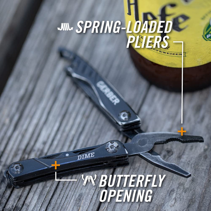 [Australia - AusPower] - Gerber Gear 30-000469N Dime Mini Multitool Keychain, Black 