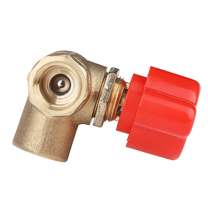 [Australia - AusPower] - Joywayus 3-Way (L-Port) 1/4"NPT Female Brass Ball Valve Anti-Rust Forged Brass Shut Off Valve Fitting with Red Plastic Handle 