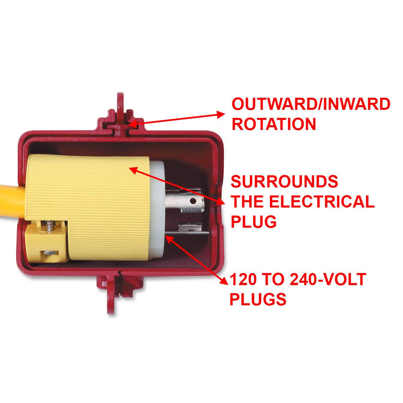 [Australia - AusPower] - Master Lock 487 Lockout Tagout Rotating Electrical Plug Lockout, 110 & 220 Volt Plugs 110 - 220 Volt Plugs 