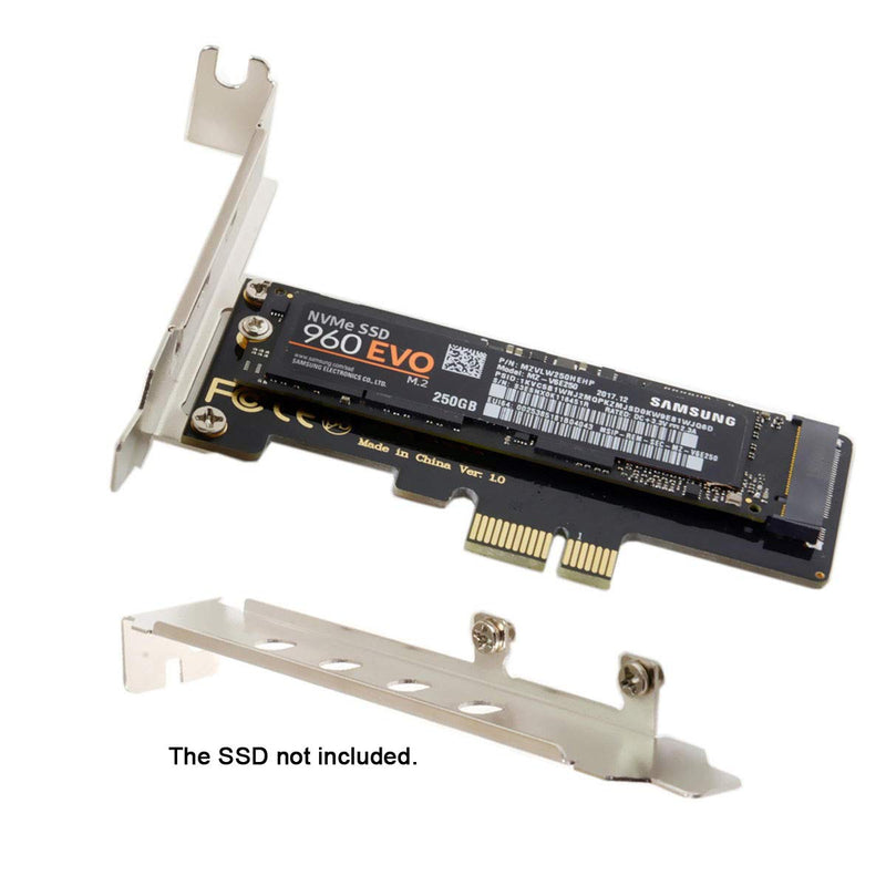 [Australia - AusPower] - Xiwai Low Profile PCI-E 3.0 x1 Lane to M.2 NGFF M-Key SSD Nvme AHCI PCI Express Adapter Card 
