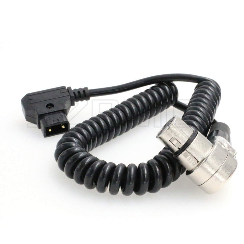[Australia - AusPower] - SZRMCC D-tap to XLR 4 Pin Female Coiled Power Cable for DSLR Camcorder LED Flash Light for ARRI Alexa Camera Monitor (Coiled Cable) Coiled Cable 