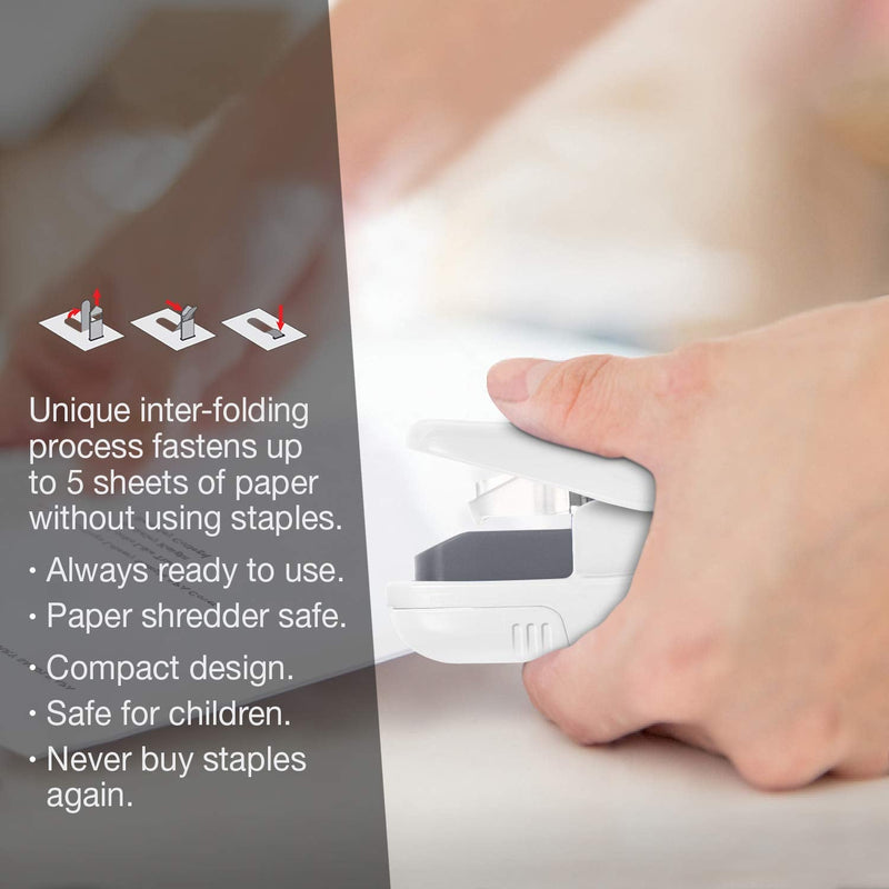 [Australia - AusPower] - PLUS Paper Clinch Compact Staple Free Staple Ivory White Hand 