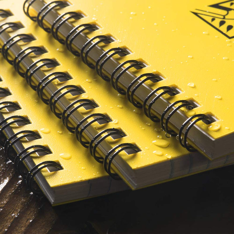 [Australia - AusPower] - Rite in the Rain Weatherproof Top Spiral Notepad, Yellow Cover, Universal Pattern, 3 Pack (No. 146-3), 6 x 4 x 0.375 