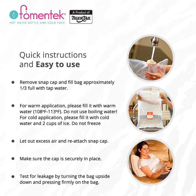 [Australia - AusPower] - Fomentek Hot & Cold Water Bottle Therapy Bag, Made in USA, Large (5 Gallon, 21in x 23in) Large (Pack of 1) 