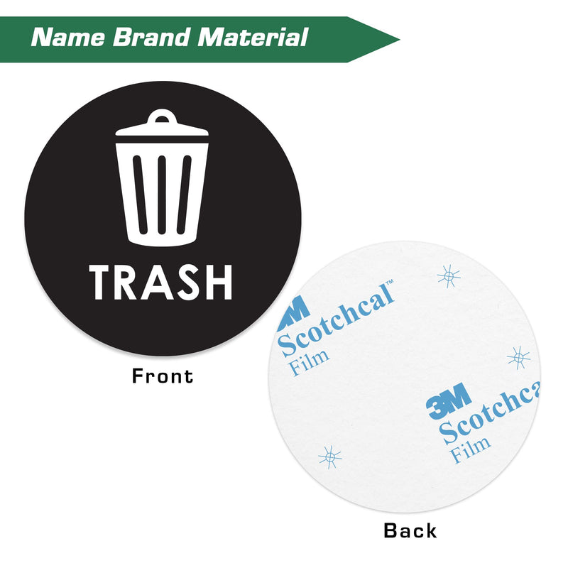 [Australia - AusPower] - Recycle Sticker Trash Can Decal - 6" Large Recycling Vinyl - 4 Pack (Black & Blue) 
