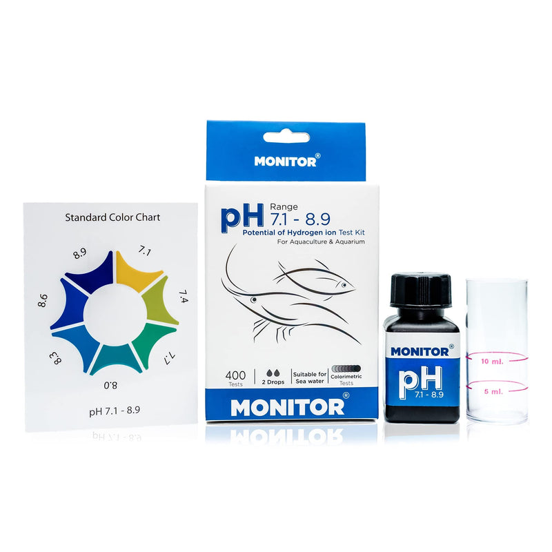 [Australia - AusPower] - Generic Monitor pH 7.1-8.9 Test KIT (400 Tests) - Monitor Aquarium and aquaculture Water Quality 