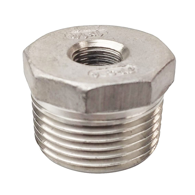 [Australia - AusPower] - LOZOME 1" Male x 1/4" Female Thread Reducer Bushing Pipe Fitting, Adapter, Stainless Steel SS 304 NPT Reducer Bushing Pipe Hose Fitting 