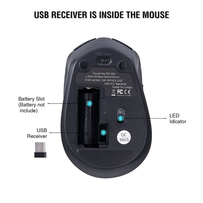 [Australia - AusPower] - RaceGT Wireless Computer Mouse, 2.4G Silent Cordless Mouse for Laptop, Mouse with 6 Buttons and 3 Adjustable DPI for Laptop, Deskbtop, MacBook , PC (Purple) purple 