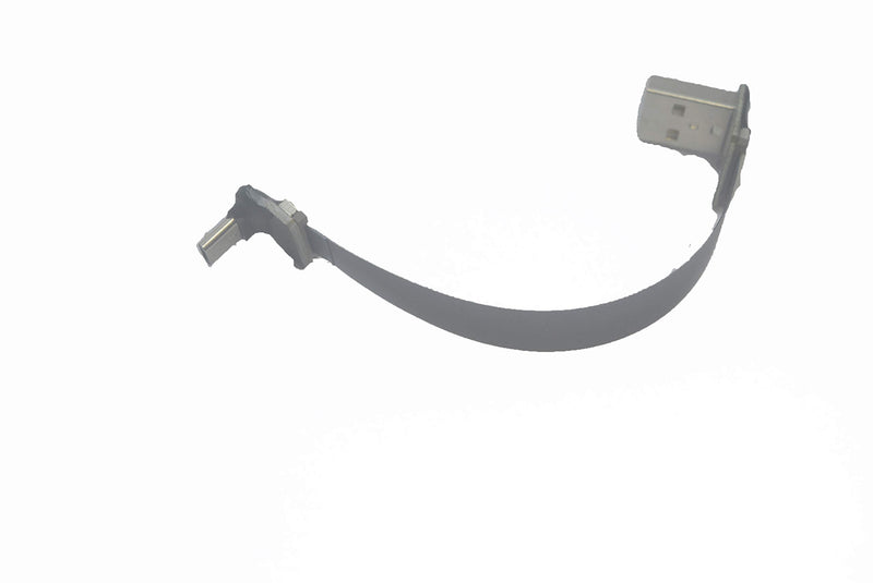 [Australia - AusPower] - Soft Flat Slim Thin Ribbon Micro USB Male 90 Degree Angled to Standard USB A Male 90 Degree Angled for sync and Charging Black (5CM Micro USB 1 to Standard USB A UP) 5CM Micro USB 1 to Standard USB A UP 