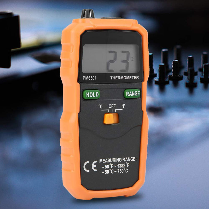 [Australia - AusPower] - Digital Thermocouple Temperature Thermometer, PEAKMETER PM6501 K Type LCD Thermometer Testing Tool Celsius and Fahrenheit 