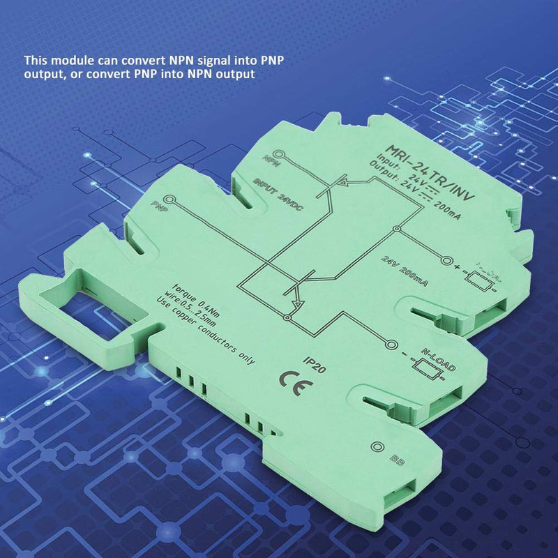 [Australia - AusPower] - NPN PNP Signal Converter, MRI-24TR/INV PLC Sensor Polar IO Level Conversion Module, PNP to NPN Signal Converter Relay 