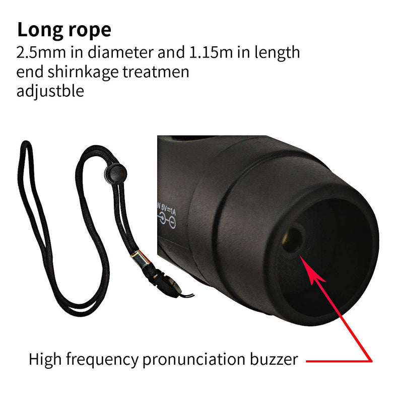 [Australia - AusPower] - ZHT Electronic Whistles for Referees with USB Charging, 3 Tone High Volume Emergency Whistle for Referee Coaches Teacher, Outdoor Camping Hiking Boating Safety Whistles with Lanyard Black 