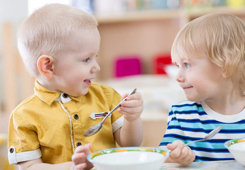[Australia - AusPower] - Stainless Steel Kids Silverware Set - Child and Toddler Safe Flatware - Kids Utensil Set - Metal Kids Cutlery Set (6 Piece, Stainless Steel) 6 Piece 