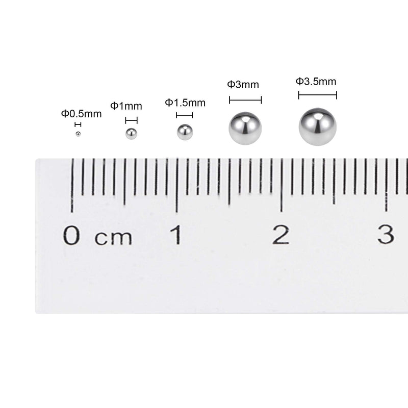 [Australia - AusPower] - uxcell 1mm Bearing Balls 304 Stainless Steel G100 Precision Balls 500pcs 