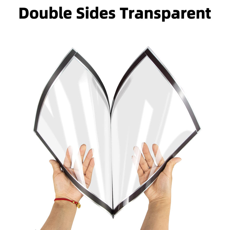 [Australia - AusPower] - JIUYE 8.5 x 11 Self Adhesive Magnetic Sign Holder,Dual Sides Transparent Magnetic Window Display Frame for Office/Store/School as Shop Notice Frame/Schedule (8.5"x11" 6Pcs, Silver) 8.5"x11" 6Pcs 