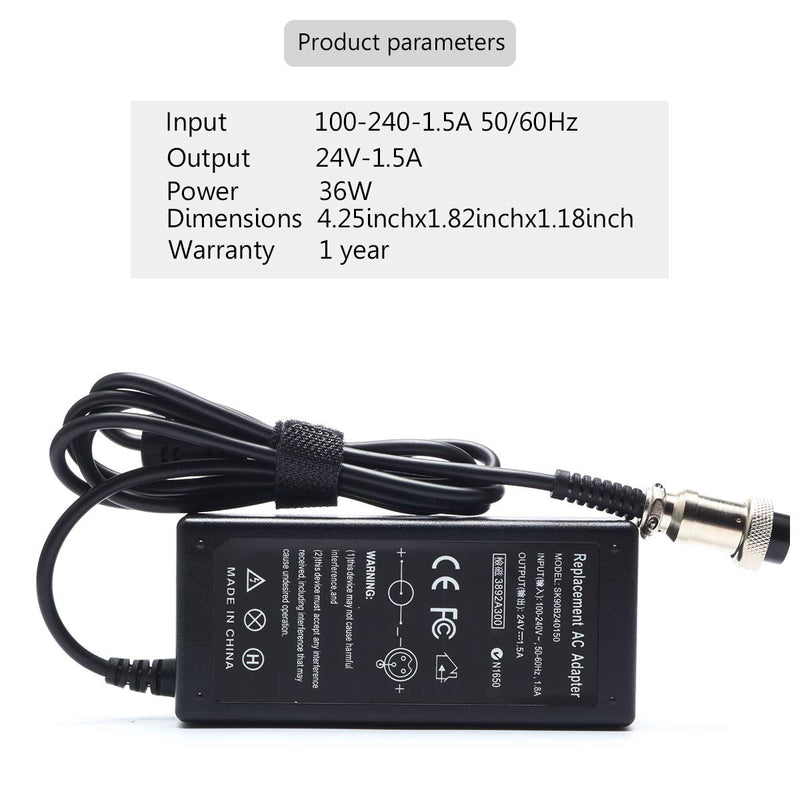 [Australia - AusPower] - Janboo 24V Scooter Battery Charger for Razor E100 E200 E200S E175 E300 E300S E125 E150 E500 PR200 E225S E325S MX350 MX400 Charger Power Supply Cord 