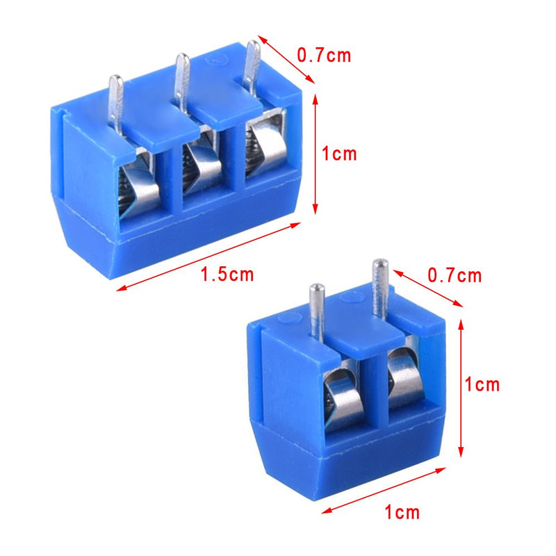 [Australia - AusPower] - AUSTOR 100 Pcs PCB Board Kit Including 30 Pcs PCB Boards 30 Pcs 40 Pin 2.54mm Header Connector(Bonus: 10 Pcs 2P&3P Terminal Blocks and 30 Pcs Caps) 