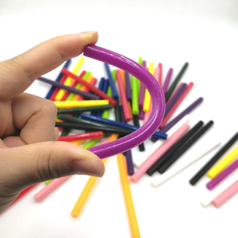 [Australia - AusPower] - Colored Hot Melt Glue Sticks,Tretar Mini Colored Hot Glue Sticks for Arts Crafts, DIY, Home General Repair,Holiday Christmas Gift Crafts,12 Colors,60 PCS,Diameter 0.28,Length 3.9 Colorful 