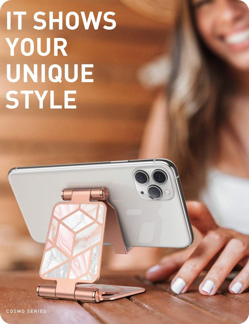[Australia - AusPower] - i-Blason Cell Phone Stand, Foldable Adjustable Phone Mount Holder , Compatible with iPhone 13/iPhone 12/11/Galaxy S21/Pixel 6, Android Smartphones, All Smart Phone (Marble) (Marble) 