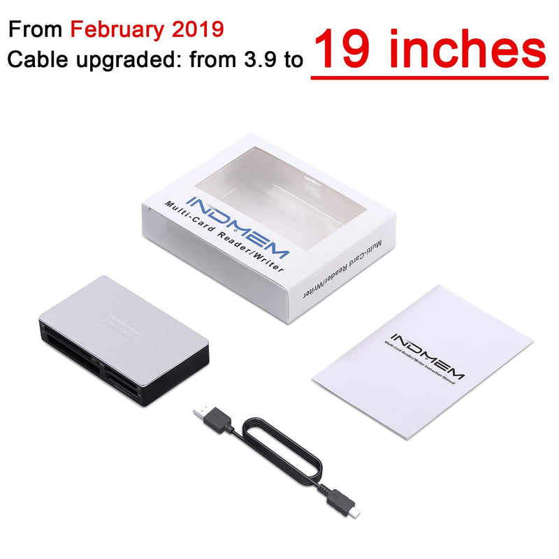 [Australia - AusPower] - SmartMedia Card Reader Writer All-in-1 USB Universal Multi Card Adapter Slim Hub Read Smart Media, xD, SD, SDHC, SDXC, UHS-I, MMC, MS Pro Duo, CF, MD, Camera Flash Memory Cards For Windows, Mac, Linux Silver-17-in-1-S3 