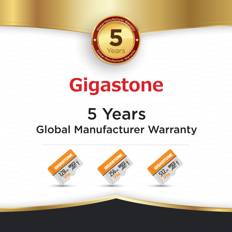[Australia - AusPower] - Gigastone 128GB 2-Pack Micro SD Card, 4K Video Pro, GoPro, Surveillance, Security Camera, Action Camera, Drone, 95MB/s MicoSDXC Memory Card UHS-I V30 Class 10 128GB - 4K Video Pro - 2 Pack 