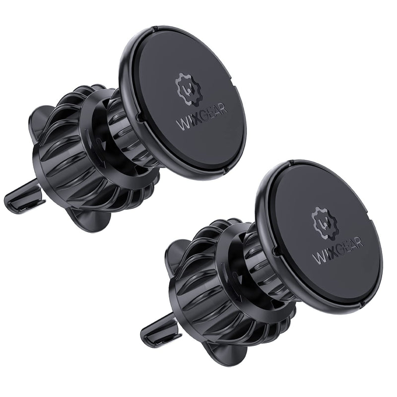 [Australia - AusPower] - WixGear [2 Pack] Universal Air Vent Magnetic Phone Holder for Car, Phone Mount for Car for Cell Phones and Mini Tablets (New Upgraded Vent Locks) 