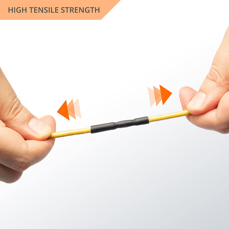 [Australia - AusPower] - Wirefy 1/4" Heat Shrink Tubing - 4:1 Ratio - Adhesive Lined - Marine Grade Heat Shrink - 50 Feet Roll - Black 1/4" - 50 Feet 