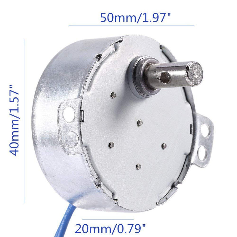 [Australia - AusPower] - 6PCS Turntable motor Synchronous Synchron Motor 50/60Hz AC 100~127V CCW/CW 4W 5-6RPM/MIN CCW/CW with 7mm Flexible Coupling Connector For Cup Turner,Hand-Made, School Project, Model (5-6RPM) 
