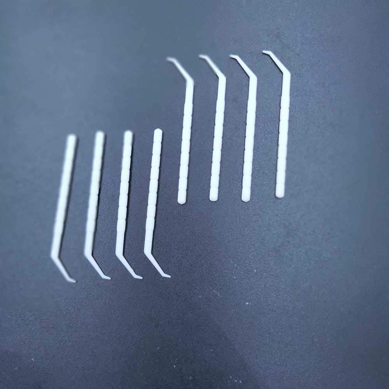 [Australia - AusPower] - Angled toothpick Scalerpick White Plastic Household Teeth Cleaning Curved Hook 200 pcs 