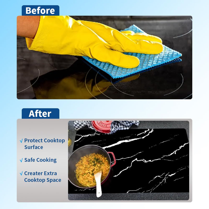[Australia - AusPower] - Induction Cooktop Protector, 20.5x30.7 In Electric Stove Burner Covers, Induction Cooktop Mat for Electric Stove Top, Antiscratch and Antistrike Cooktop Protector Mat 