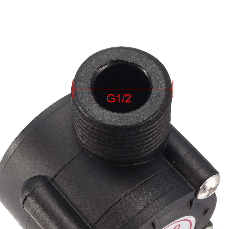 [Australia - AusPower] - uxcell G1/2 Hall Effect Liquid Water Flow Sensor Switch Flowmeter Counter DC5V 1-30L/min Black YF-S201 4 Wire 