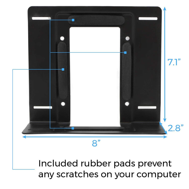 [Australia - AusPower] - HumanCentric SFF Under Desk PC Mount and PC Wall Mount Bracket for Small Form Factor Desktop Tower, UPS Wall Mount Bracket, CPU Holder Under Desk Mount, Adjustable Computer Mount with Straps 