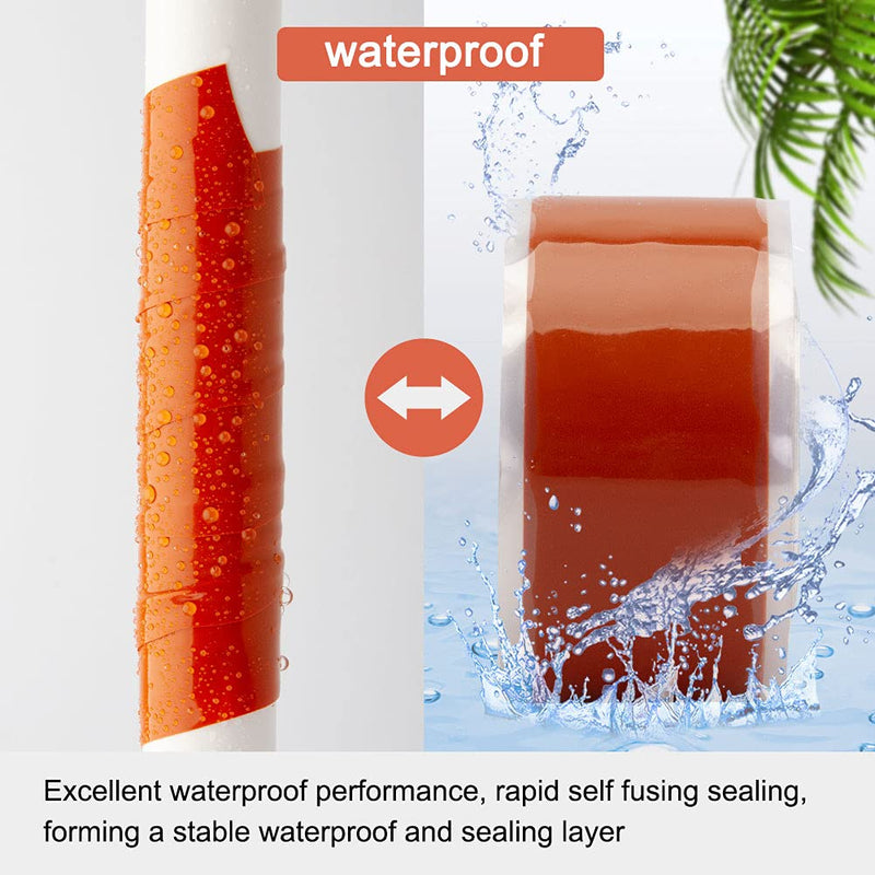 [Australia - AusPower] - Self Fusing Silicone Tape - 1Inx10ft Waterproof Wrap Rust Oleum Leakseal Stretch and Seal Rescue Self Fusing Silicone Rubber Electrical Tape for Hose Emergency Pipe Repair, Plumbing Bonding 