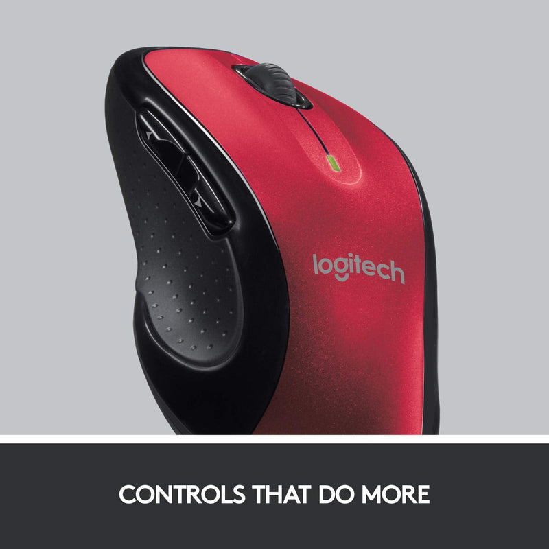 [Australia - AusPower] - Logitech M510 Wireless Computer Mouse – Comfortable Shape with USB Unifying Receiver, with Back/Forward Buttons and Side-to-Side Scrolling - Red 