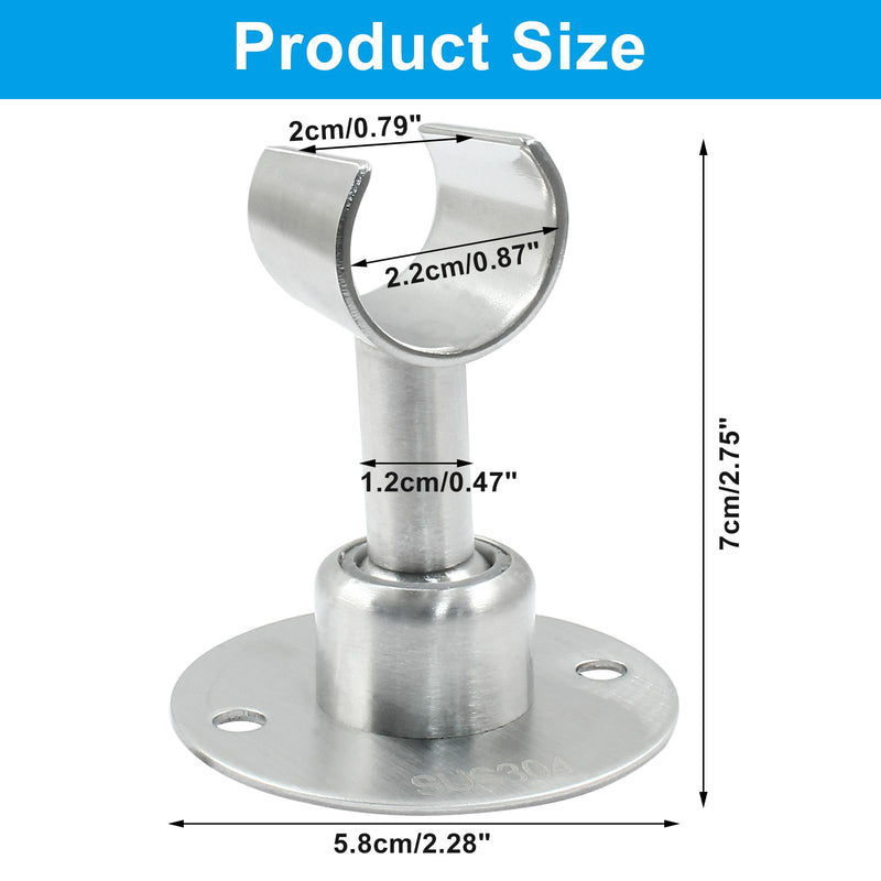 [Australia - AusPower] - Unlorspy 304 Stainless Steel Shower Head Holder Bracket, 360Â° Adjustable Brushed Nickel Sturdy Wall Mount Bracket for Handheld Bathroom Shower (Screw Installation) 