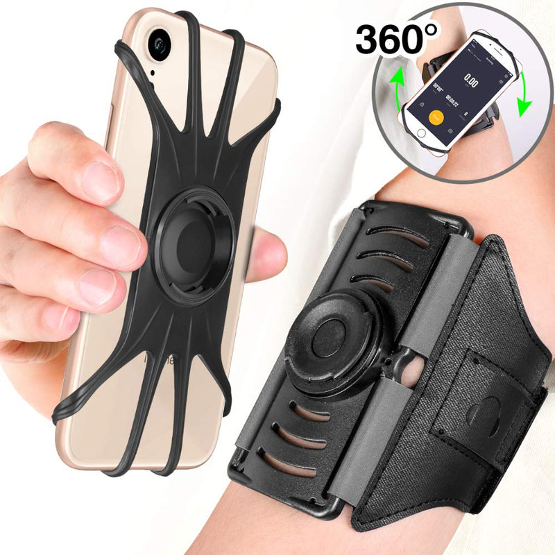 [Australia - AusPower] - Kodiak Sport Armband Phone Holder 360 Universal (Gray) Gray 