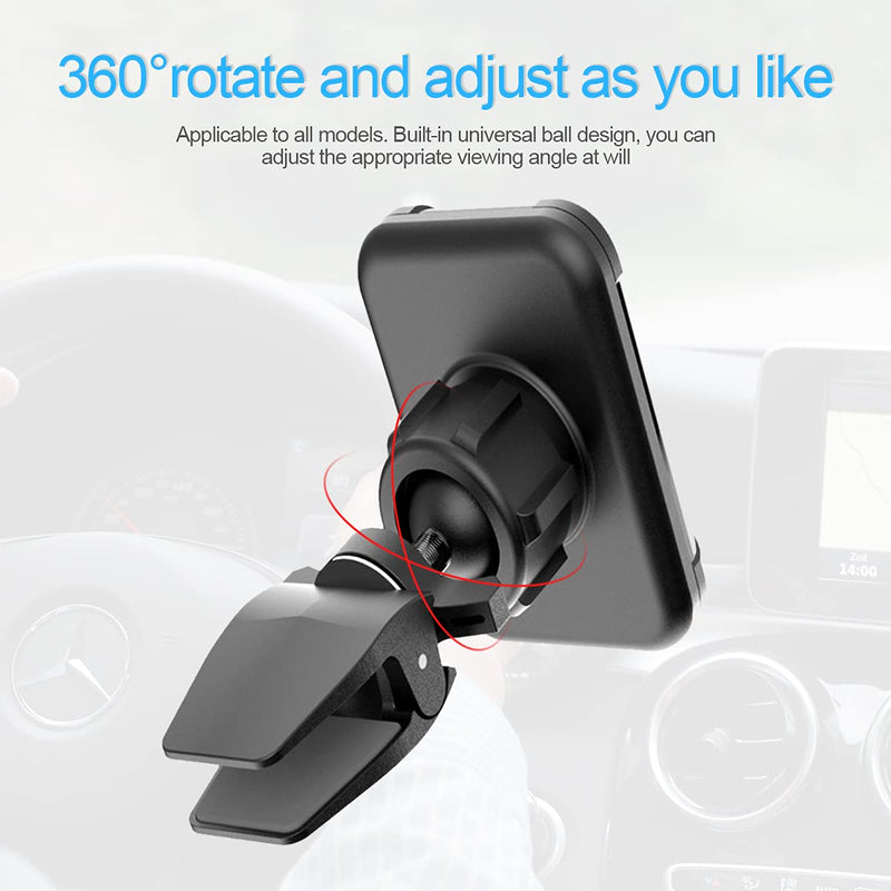 [Australia - AusPower] - Magnetic Phone Mount for Car, 360°Rotation Universal Car Phone Holder Air Vent Clip Fit for iPhone 13/Pro Max/Pro/12 Pro Max/11/Pro/Pro Max, Samsung Galaxy More Devices, Suitable for Most Cars 