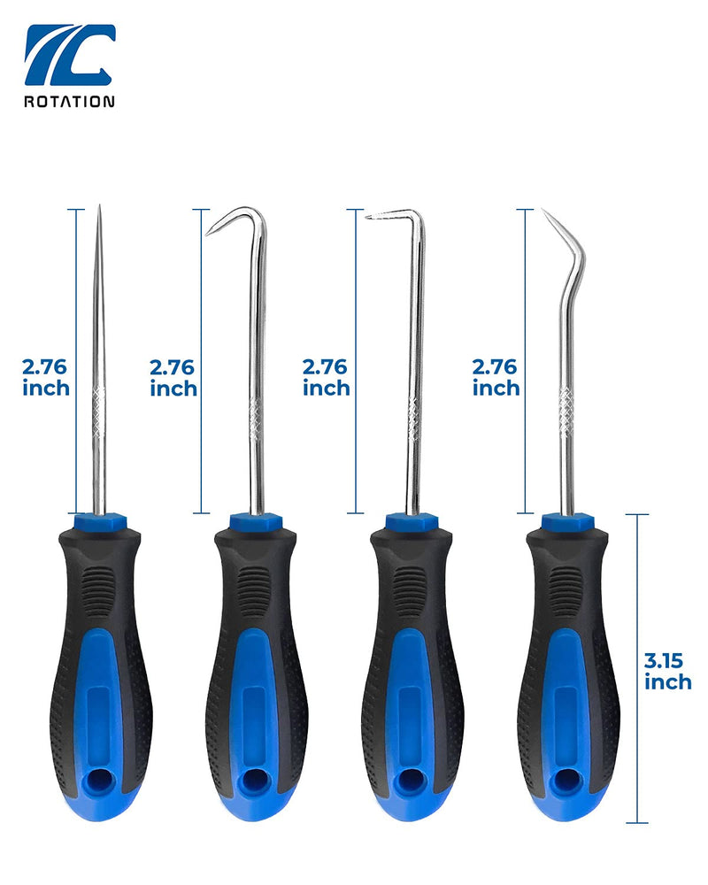 [Australia - AusPower] - Precision Hook and Pick Set for Automotive | 4-Piece Hand Tools Blue 