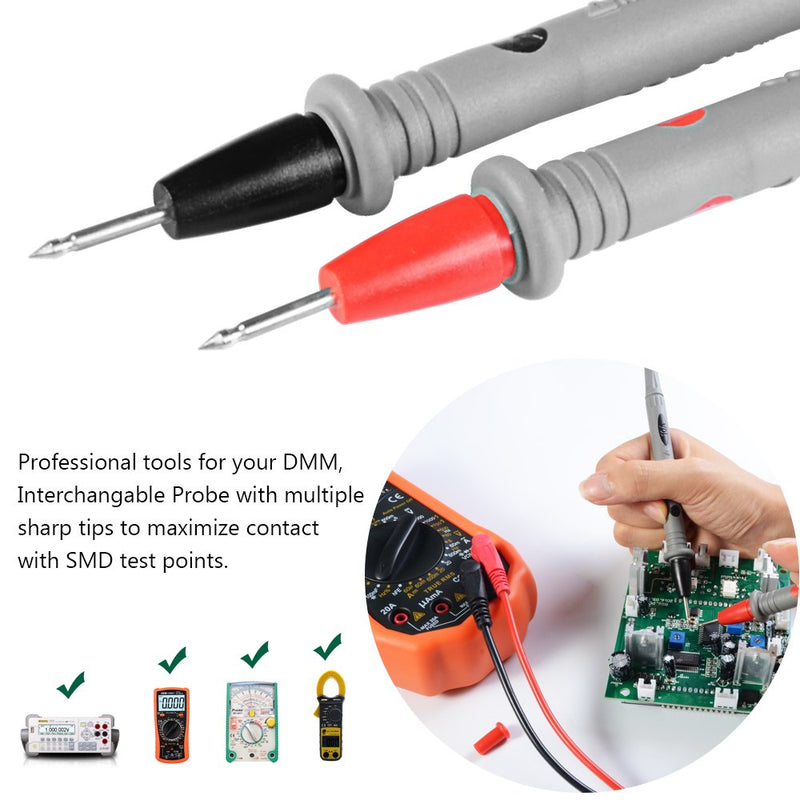 [Australia - AusPower] - Electrical Multimeter Test Leads Set with Alligator Clips Test Hook Test Probes Lead Professional Kit 1000V 10A CAT.II dm-0509 